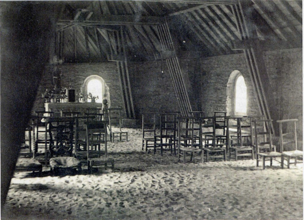 La chapelle en 1953, durant les travaux