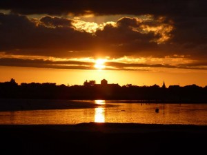 Coucher de soleil sur Damgan, vu de Kervoyal