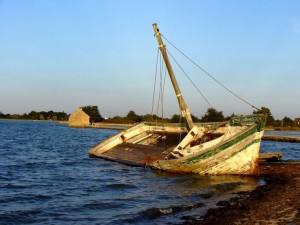 Le "black pearl" devant le moulin du Berno, Arz
