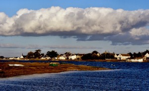 Le port de Pénerf, vu de la "Bergerie" sur la pointe du Dibenn