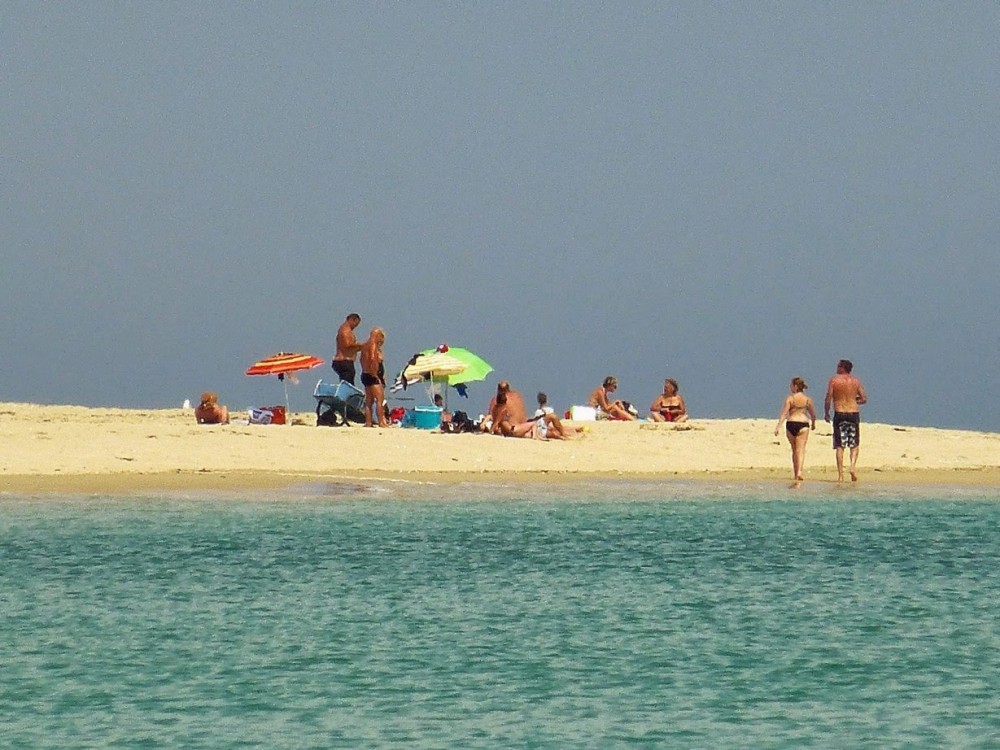 Pointe de la plage concave à Houat