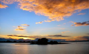 Coucher de soleil sur l'île de Quistinic